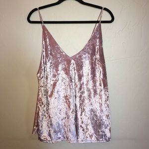 Pink Velvet Tank